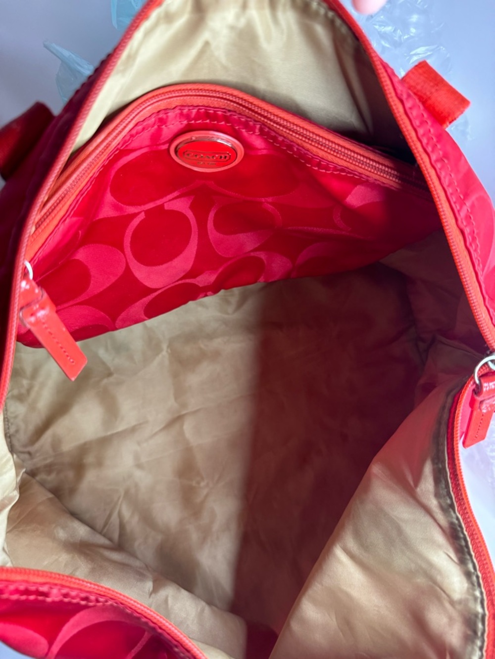 #279 Coach Nylon Getaway Weekender Signature Tote w/ Snap-In Pouch - Picture 15 of 15